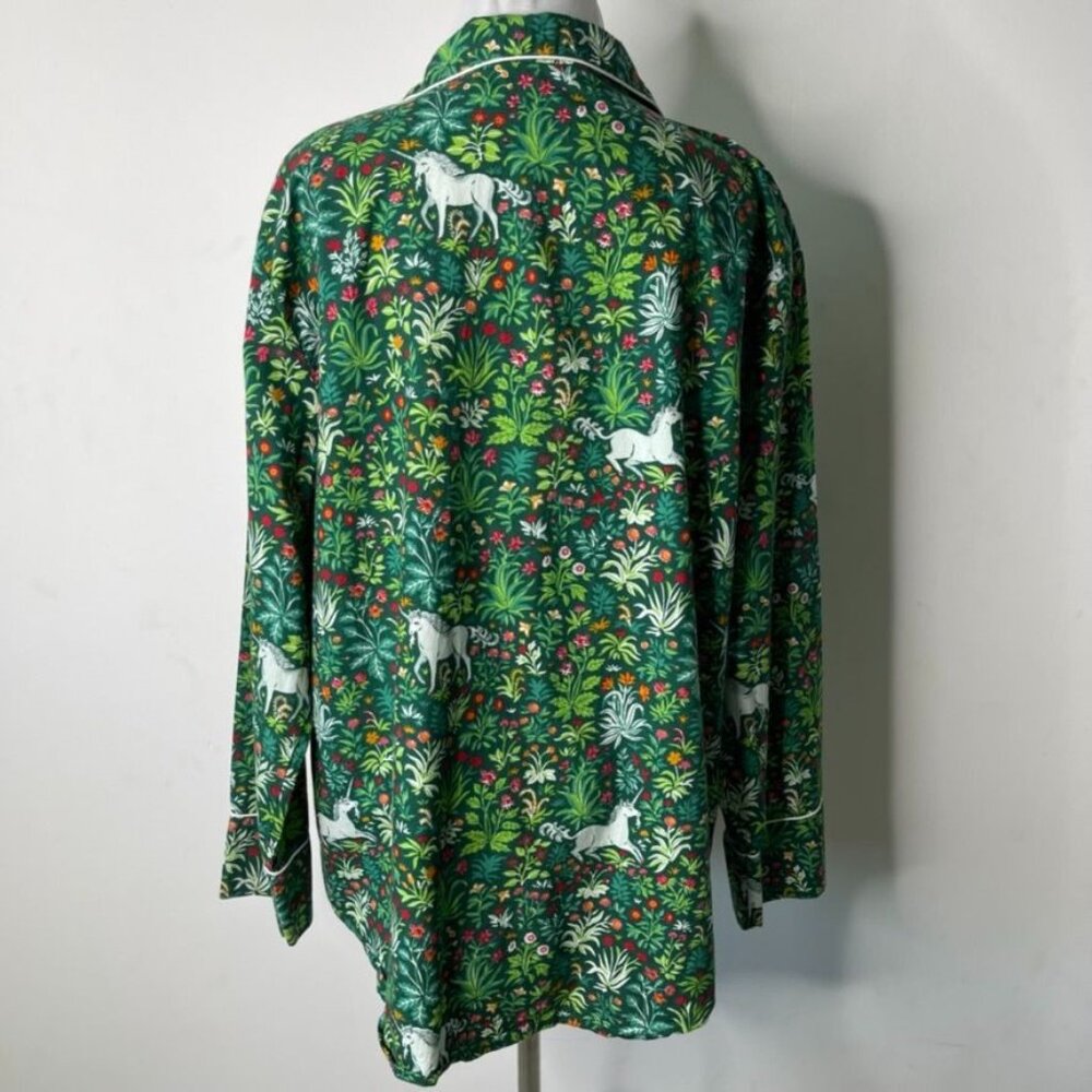 Printfresh Green Floral Pajama Top - Picture 6 of 9